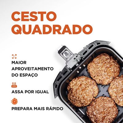 Fritadeira Elétrica Air Fryer Mondial AFN-40-Le Black 4L Preta - 220V