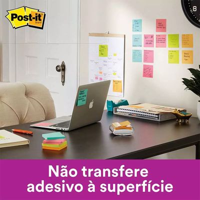 Bloco Adesivo Post It 3M Cubo Tropical 76x76mm 450 Folhas