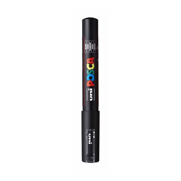 Marcador Multiuso Uniball Artes Posca Ponta Fina Preto 0.7mm