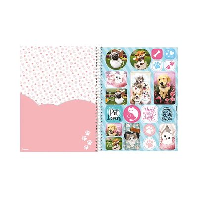 Caderno Universitário Foroni Smoogies Pets 1 Matéria 80 Folhas Capas Diversas - Item Sortido