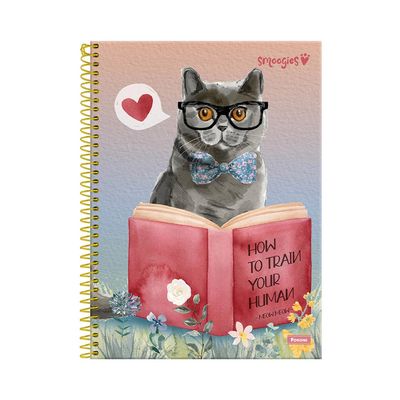 Caderno Universitário Foroni Smoogies Pets 1 Matéria 80 Folhas Capas Diversas - Item Sortido