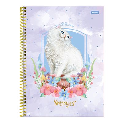 Caderno Universitário Foroni Smoogies Pets 1 Matéria 80 Folhas Capas Diversas - Item Sortido