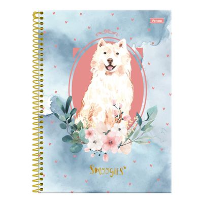 Caderno Universitário Foroni Smoogies Pets 1 Matéria 80 Folhas Capas Diversas - Item Sortido