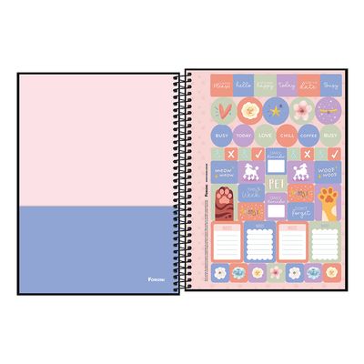 Caderno Universitário Foroni Smoogies Pets 1 Matéria 80 Folhas Capas Diversas - Item Sortido