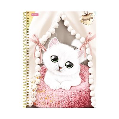Caderno Universitário Foroni Smoogies Pets 1 Matéria 80 Folhas Capas Diversas - Item Sortido