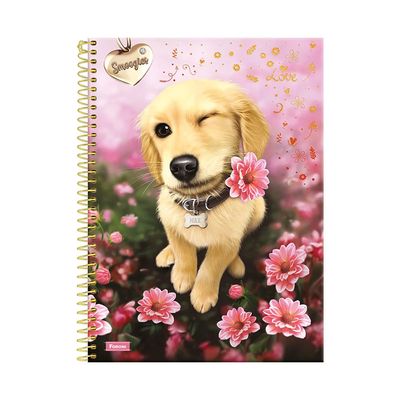 Caderno Universitário Foroni Smoogies Pets 1 Matéria 80 Folhas Capas Diversas - Item Sortido