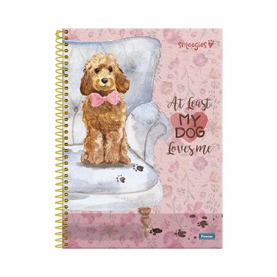 Caderno Universitário Foroni Smoogies Pets 1 Matéria 80 Folhas Capas Diversas - Item Sortido