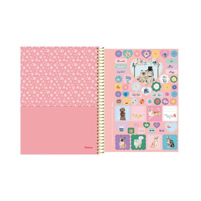 Caderno Universitário Foroni Smoogies Pets 1 Matéria 80 Folhas Capas Diversas - Item Sortido