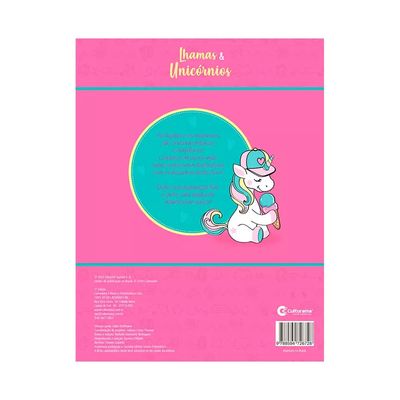 Livro Infantil Culturama Lhamas e Unicórnio Desenhos para Colorir
