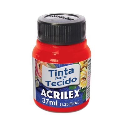 Tinta para Tecido  Fluorescente 37ml  Vermelho