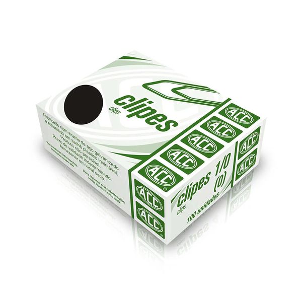 Clips Acc Nº1/0 Aço Galvanizado Prateado com 100 Unidades