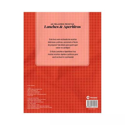 Livro Culturama As Melhores Receitas de Lanches e Aperitivos