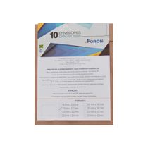 Envelope Saco Foroni Kraft Natural 176x250mm com 10 Unidades