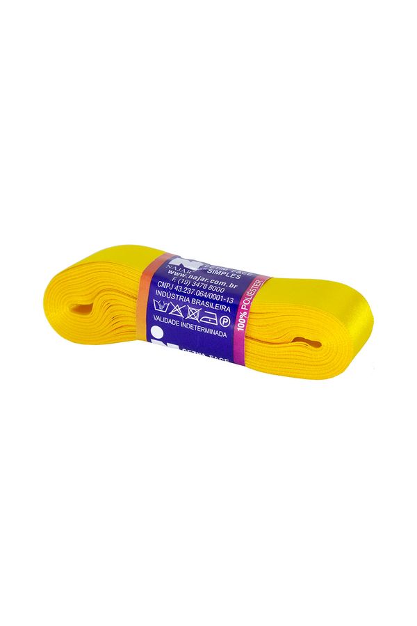 Fita de Cetim Nº05 22mm Peça com 10m Amarelo Ouro
