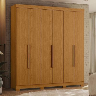 Guarda Roupa Casal 200cm 6 Portas Viny A02 Cinamomo - Mpozenato