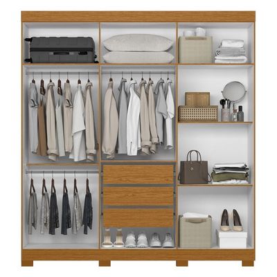 Guarda Roupa Casal 200cm 6 Portas Viny A02 Cinamomo - Mpozenato