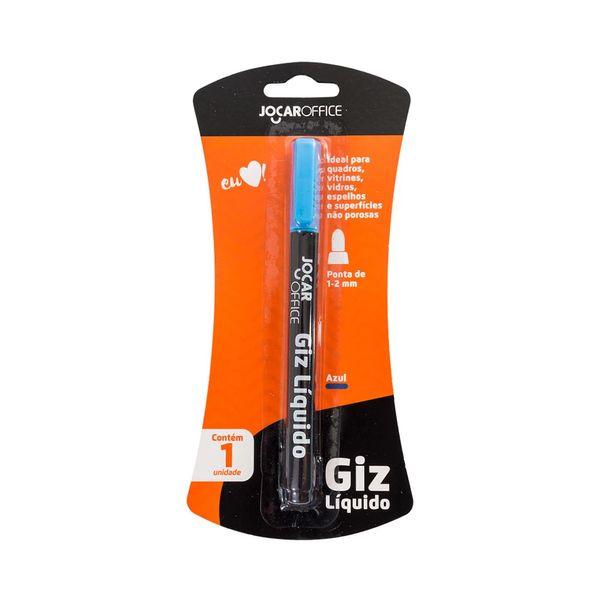 Giz Líquido Leonora Office Azul Ponta 1.2mm Giz Líquido Leonora Office Azul Ponta 1.2mm
