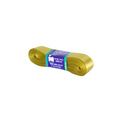 Fita de Cetim Nº05 22mm Peça com 10m Dourado