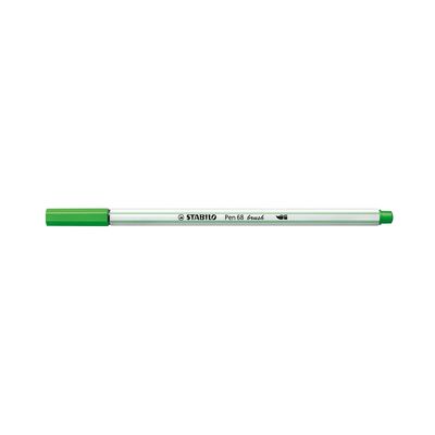 Caneta Hidrográfica Stabilo Pen 68 Brush Aquarelável Verde Claro Maçã