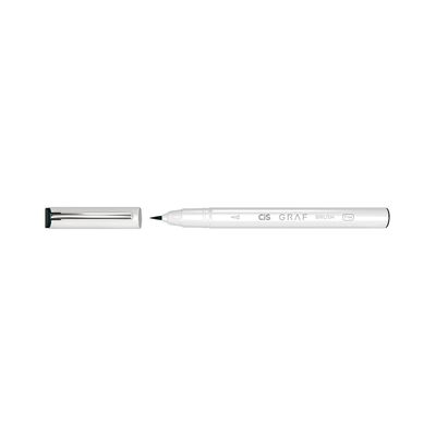 Marcador Artístico Cis Grafia Brush Fine Ponta Pincel Preto