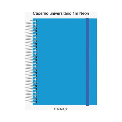 Caderno Universitário Confetti Espiral Le Full Neon 1 Matéria Capas Diversas - Item Sortido