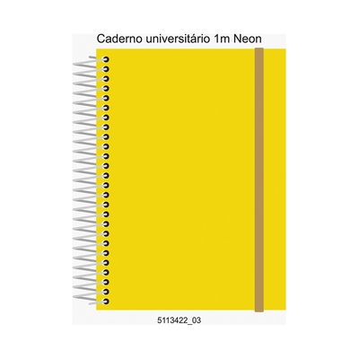 Caderno Universitário Confetti Espiral Le Full Neon 1 Matéria Capas Diversas - Item Sortido