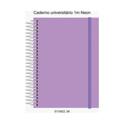 Caderno Universitário Confetti Espiral Le Full Neon 1 Matéria Capas Diversas - Item Sortido