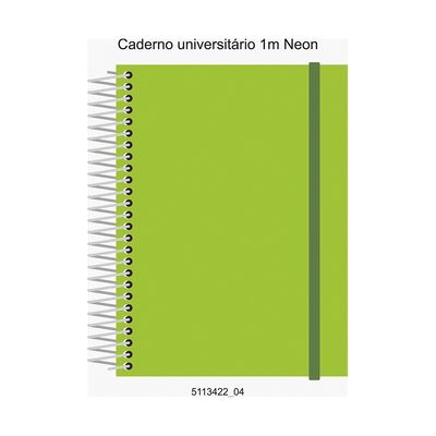 Caderno Universitário Confetti Espiral Le Full Neon 1 Matéria Capas Diversas - Item Sortido