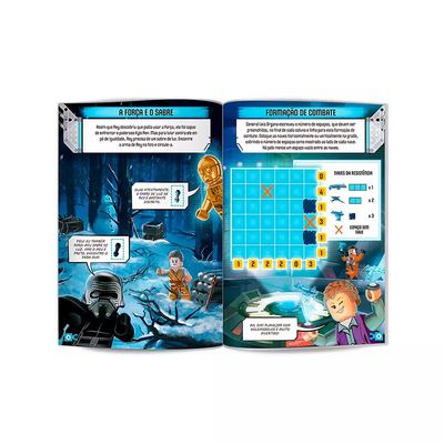 Livro Infantil Culturama Star Wars Confrontos Galácticos com Brinquedo Miniatura