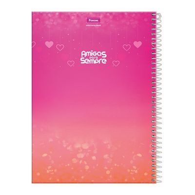 Caderno Universitário Foroni Amigas para Sempre 1 Matéria 80 Folhas Capas Diversas - Item Sortido