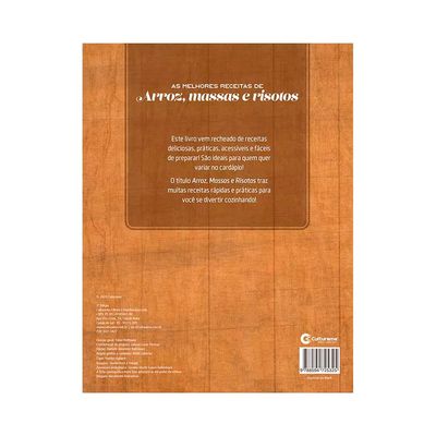 Livro Culturama As Melhores Receitas de Arroz, Massas e Risotos