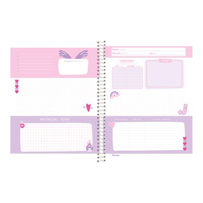 Caderno Universitário Foroni Amigas para Sempre 1 Matéria 80 Folhas Capas Diversas - Item Sortido