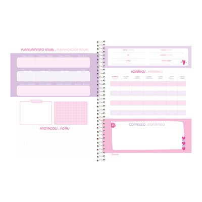 Caderno Universitário Foroni Amigas para Sempre 1 Matéria 80 Folhas Capas Diversas - Item Sortido