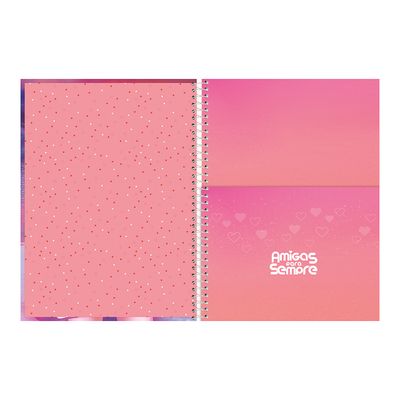 Caderno Universitário Foroni Amigas para Sempre 1 Matéria 80 Folhas Capas Diversas - Item Sortido