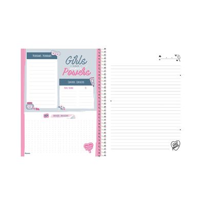 Caderno Universitário Foroni Amigas para Sempre 1 Matéria 80 Folhas Capas Diversas - Item Sortido