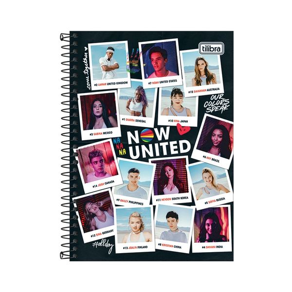 Caderno Espiral Tilibra Capa Dura 1/4 Now United Capas Diversas - Item Sortido
