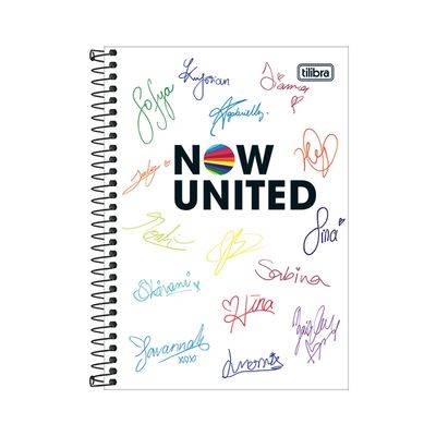 Caderno Espiral Tilibra Capa Dura 1/4 Now United Capas Diversas - Item Sortido