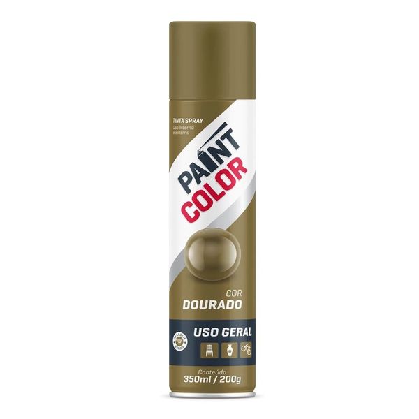 Tinta Spray de Uso Geral Paintcolor Dourado 350ml
