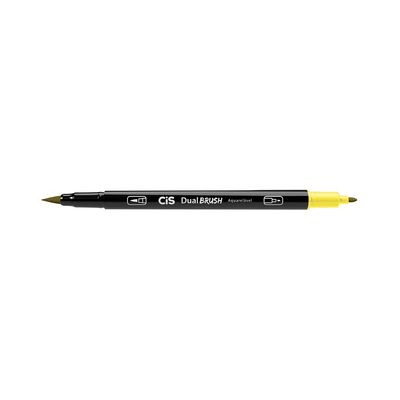 Marcador Artístico Cis Dual Brush Fine Aquarelável Amarelo Neon 0.8mm