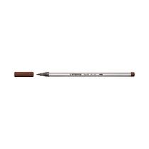 Caneta Hidrográfica Stabilo Pen 68 Brush Aquarelável Marrom Escuro