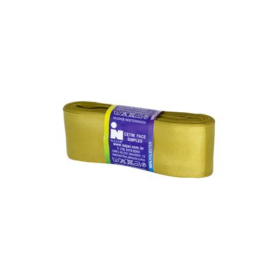 Fita de Cetim Nº09 38mm Peça com 10m Dourado