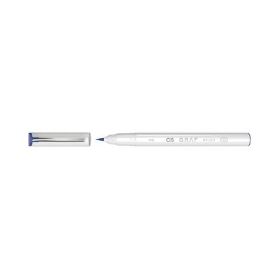 Marcador Artístico Cis Grafia Brush Fine Ponta Pincel Azul Royal