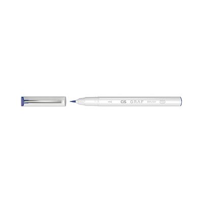 Marcador Artístico Cis Grafia Brush Fine Ponta Pincel Azul Royal