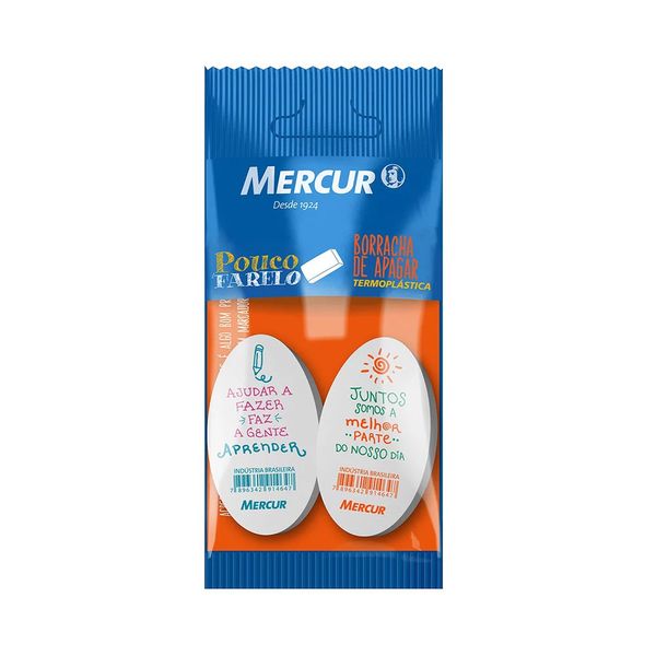 Borracha Mercur Oval Frases Decorados Lápis e Sol com 2 Unidades