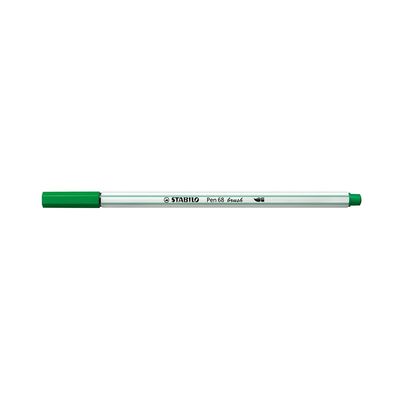 Caneta Hidrográfica Stabilo Pen 68 Brush Aquarelável Verde Oliva