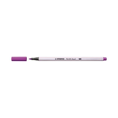 Caneta Hidrográfica Stabilo Pen 68 Brush Aquarelável Lilás