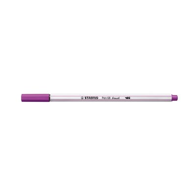 Caneta Hidrográfica Stabilo Pen 68 Brush Aquarelável Lilás