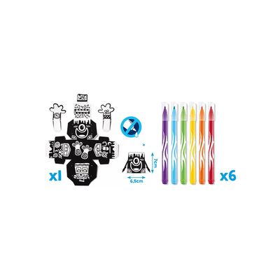 Kit Creativ Maped Mini Box Cofre para Colorir e Montar com 6 Hidrgráficas Colors