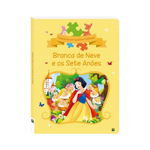 Livro Infantil Todo Livro Quebra-Cabeça Contos Clássicos Branca de Neve Livro Infantil Todo Livro Quebra-Cabeça Contos Clássicos Branca de Neve