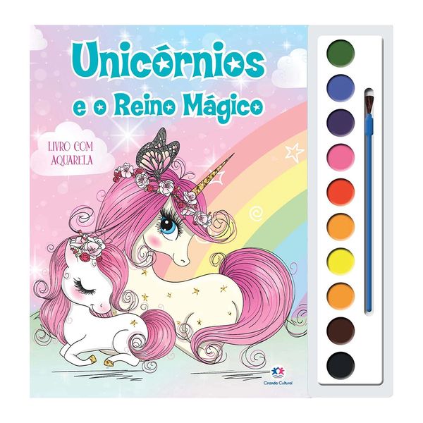 Livro Aquarela Ciranda Cultural Unicórnios e o Reino Mágico Livro Aquarela Ciranda Cultural Unicórnios e o Reino Mágico